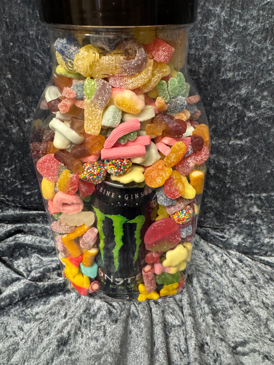 Drinks and sweets in a large Jar